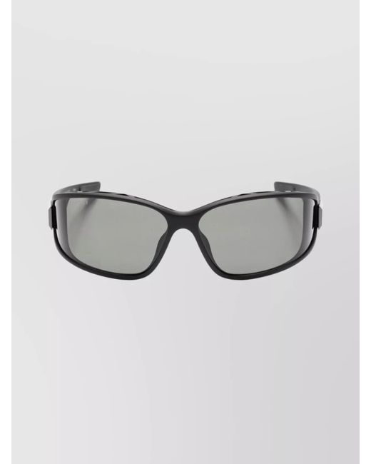 Gucci Gray Shield Frame Sunglasses