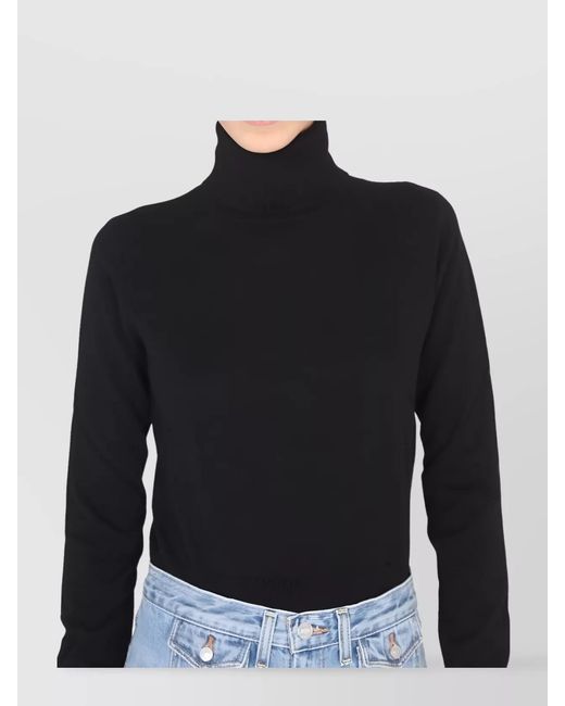 Ballantyne Blue Ribbed Turtleneck Jumper