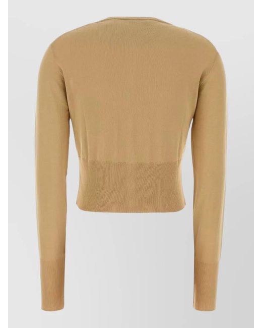 Vivienne Westwood Natural Cotton Bea Cardigan Long Sleeves Crew Neck