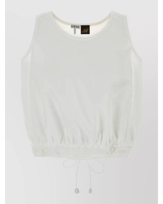 Loewe White Poplin Blouse