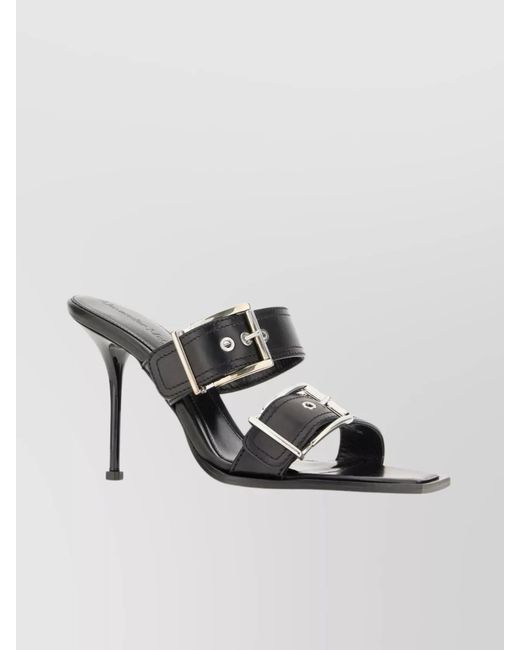 McQueen Multicolor Leather Stiletto Sandals