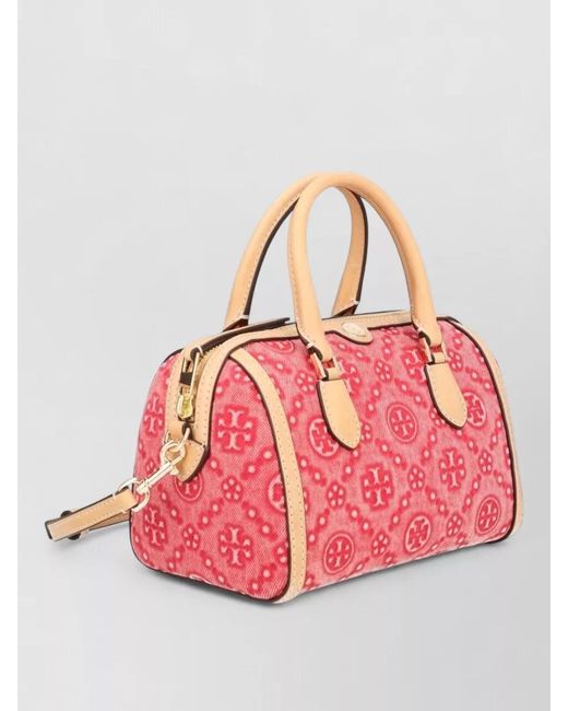 Tory Burch Pink T Monogram Small Bag Top Handle