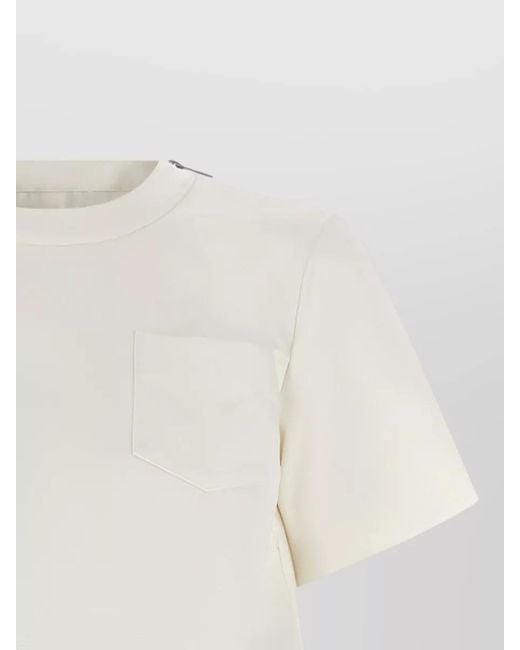 Sacai Blue Silk Denim Asymmetric Mini Dress
