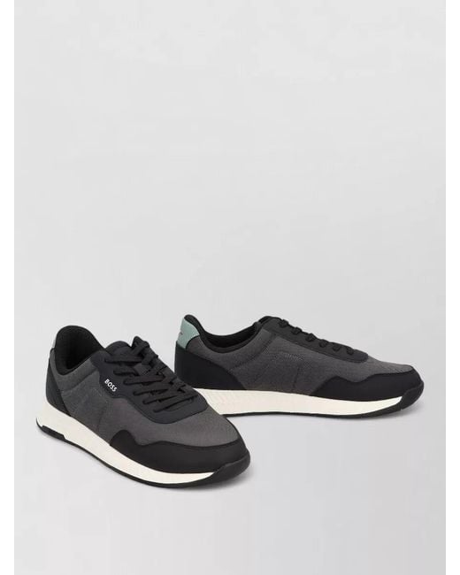 Boss Multicolor Leather Low-Top Sneakers for men