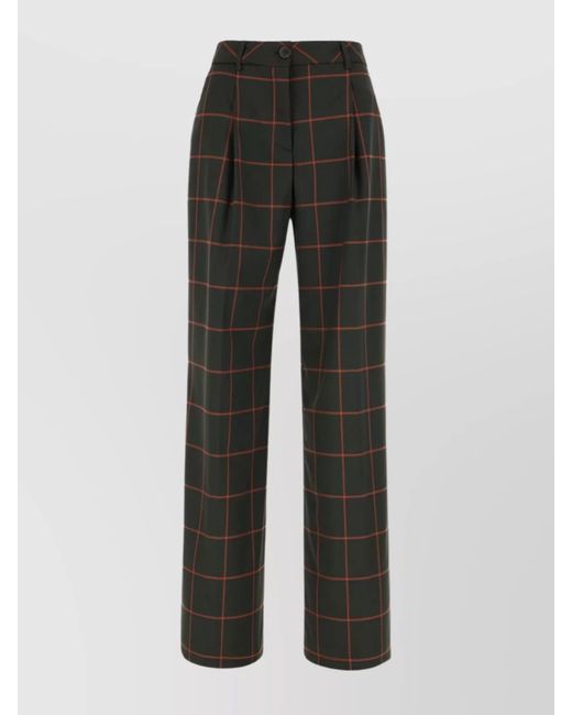 Paul Smith Black Embroidered Wide Leg Stretch Pants