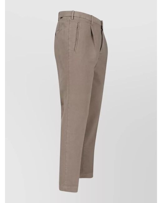 Incotex Gray Straight Leg Pants Back Pocket Side Pockets for men