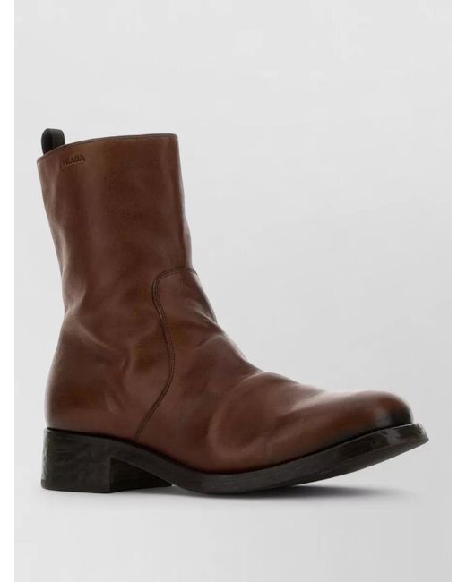 Prada Brown Leather Boots for men