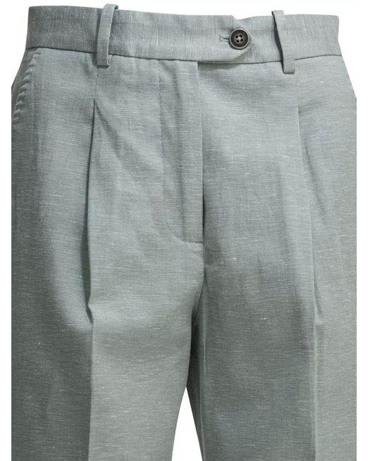 Circolo 1901 Gray Tailored Trousers Belt Loops And Pockets