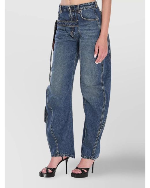 Jean Paul Gaultier Blue Denim Wide-Leg Trousers