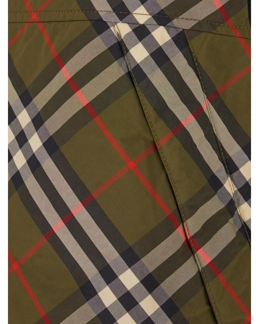 Burberry Green Quilted Sleeveless Check Gilet for men