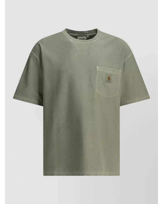 Carhartt Green Crew Neck Short Sleeve Pocket T-Shirt for men