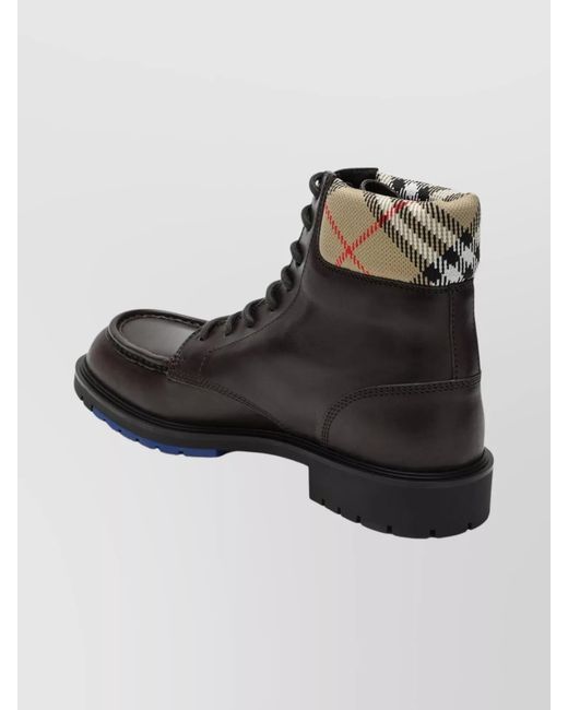 Burberry Black Leather Boots for men