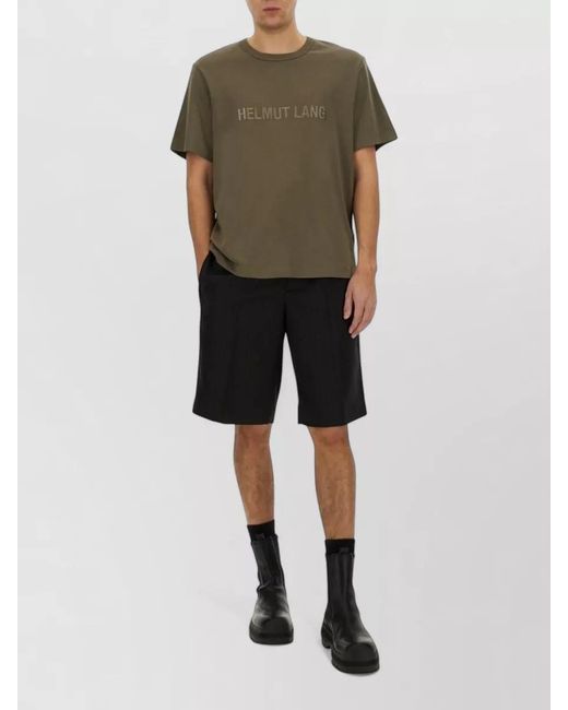 Helmut Lang Black Tailored Shorts Knee Length Back Pockets for men