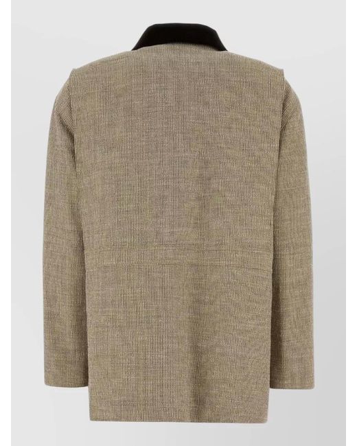 Blazé Milano Natural Cotton Blend Jacket Contrast Collar Design