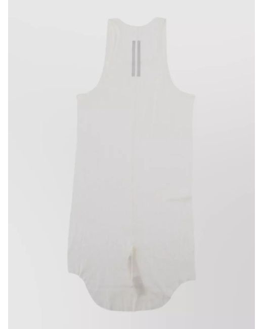 Rick Owens White Relaxed Fit Sleeveless Round Neck Shirt for men
