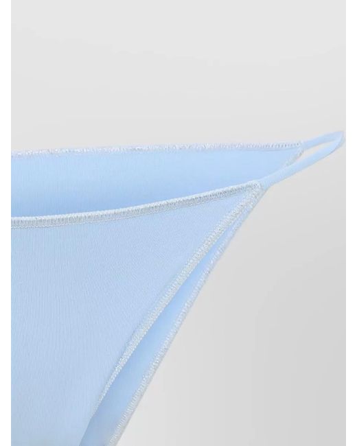 LaRevêche Blue Sanya Bikini Triangle Top Floral Straps