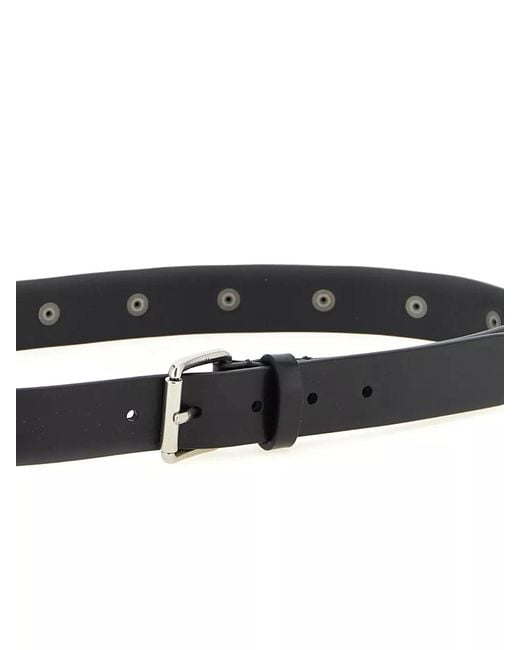 Lemaire White Marguerite Belt Adjustable Size Studded Design for men