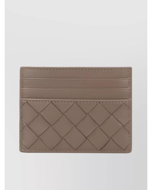 Bottega Veneta Brown Quilted Leather Wallet Card Slots