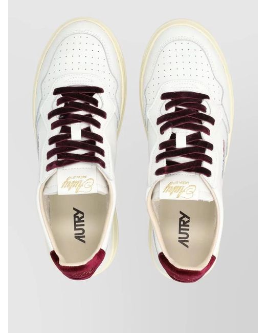 Autry Metallic Lace Up Medalist Shoes Contrasting Heel for men