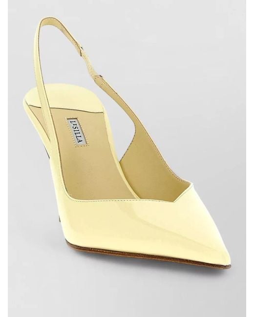 Le Silla Metallic Leather Slingback Pumps