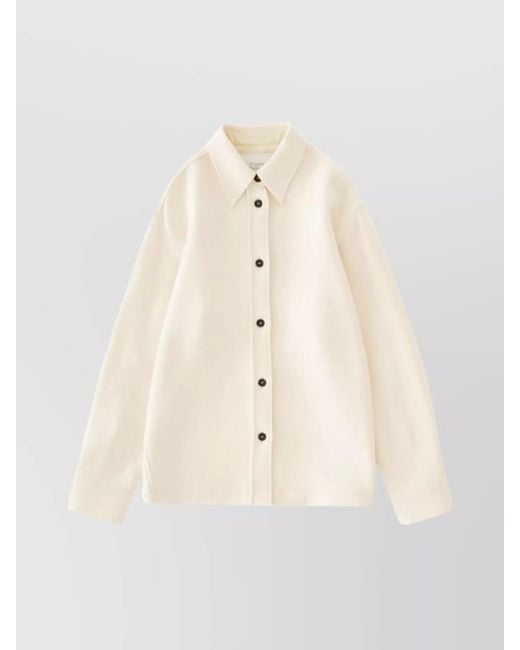 Studio Nicholson Natural Wool Long-Sleeve Shirt