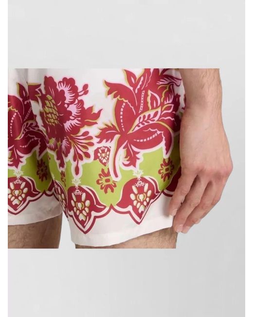 Etro Pink Shorts Elasticated Waistband Floral Print Design for men
