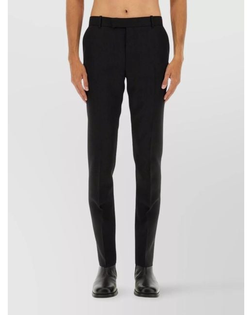 Alexander McQueen Blue Tailored Slim Fit Trousers Pockets for men