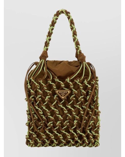 Prada Metallic Mesh Shoulder Bag