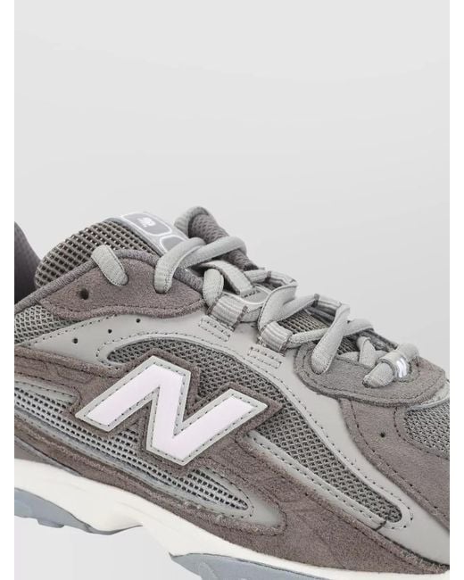 New Balance Gray 204L Sneakers Mesh Panels Rubber Sole