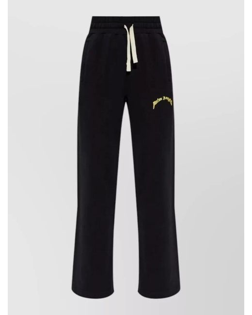 Palm Angels Black Mini Curved Logo Sweatpants