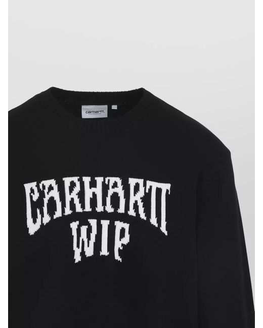 Carhartt Black Deck Intarsia Logo Sweater for men