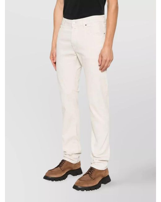 Jacob Cohen White Slim-Fit Straight-Leg Trousers for men