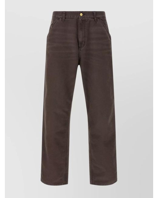 Carhartt Brown Straight-Leg Trousers for men