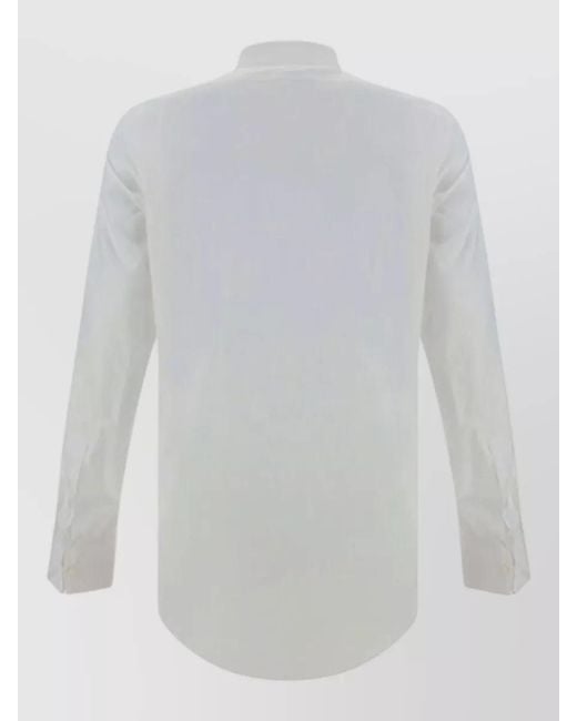 Finamore 1925 White Cotton Eduardo Shirt for men