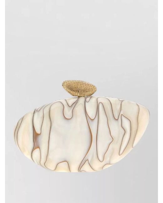 Benedetta Bruzziches Natural Armonia Clutch Bag Printed Pvc Design