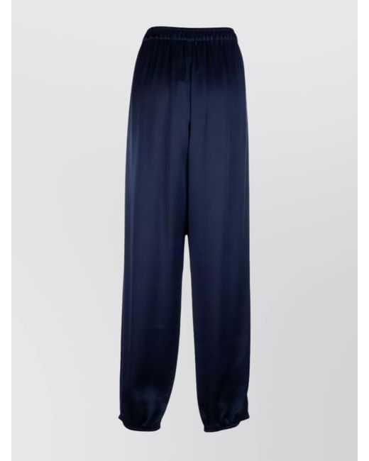 Giorgio Armani Blue Silk Track Pants