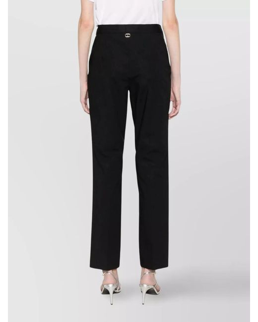 Twinset Black Straight-Leg Trousers