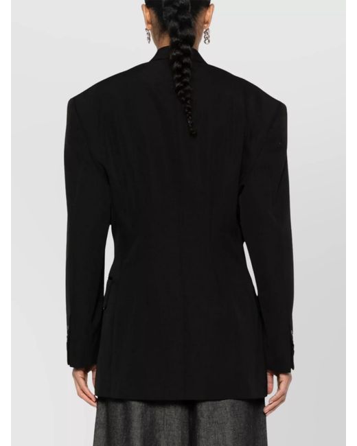 Balenciaga Black Wool Oversized Double-Breasted Blazer