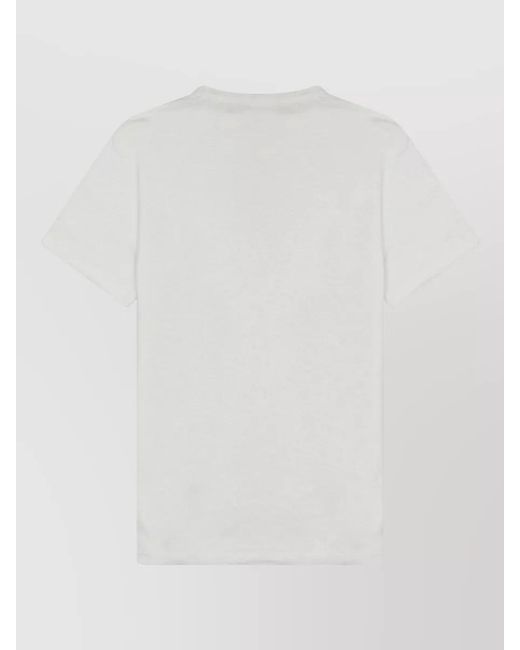 Mc2 Saint Barth White Linen T-Shirt for men