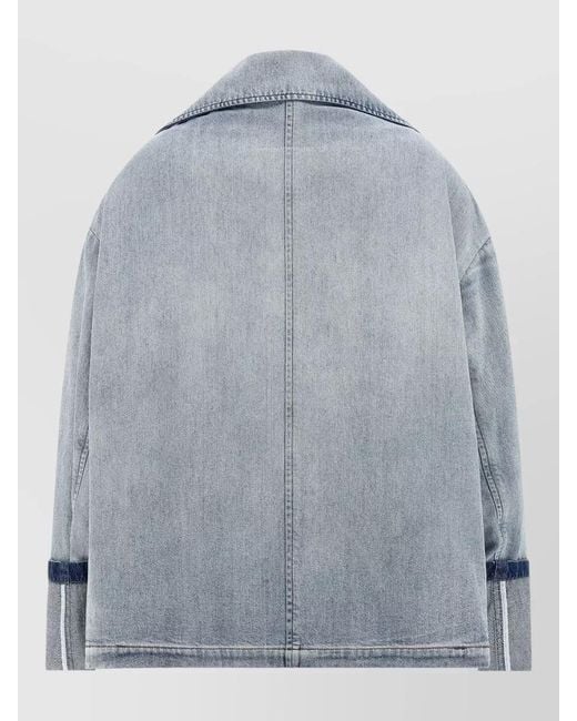 MM6 by Maison Margiela Blue Tailored Double Breasted Jacket Wide Lapels