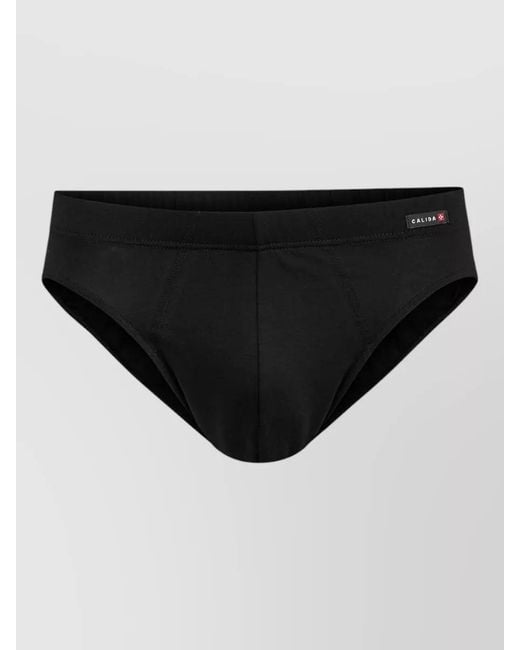 Calida Black Brief Underwear Elastic Waistband Seamless Design for men