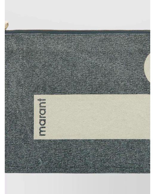 Isabel Marant Gray Cotton Clutch Bag