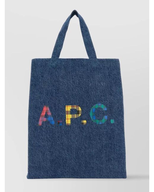 A.P.C. Blue Lou Mini Denim Tote Bag