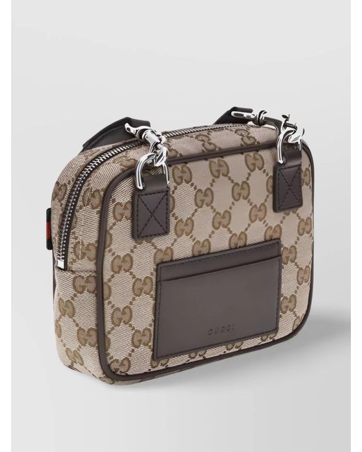 Gucci Gray Gg Canvas Mini Shoulder Bag for men