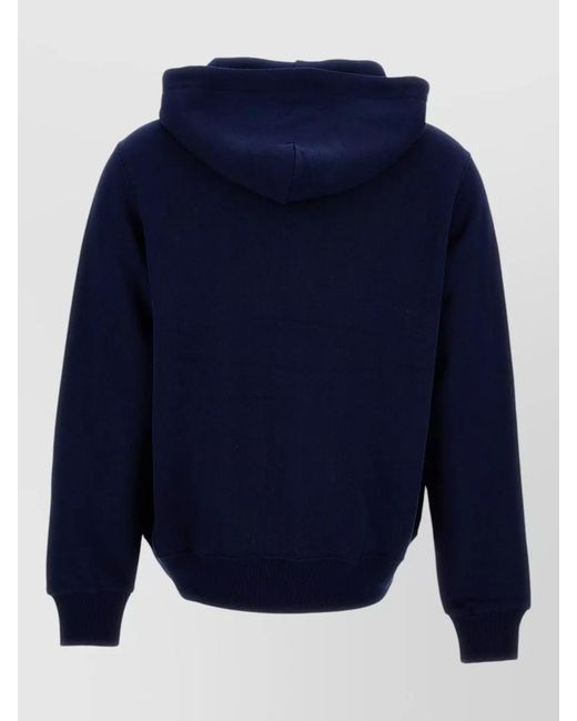 Polo Ralph Lauren Blue Hooded Sweatshirt Zip Front Kangaroo Pockets