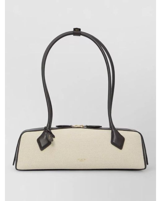 Alaïa Natural Le Teckel Medium Canvas Clutch Bag