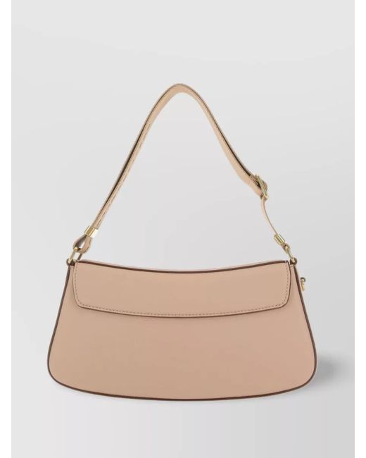 Stella McCartney Natural Curved Silhouette Matte Shoulder Bag