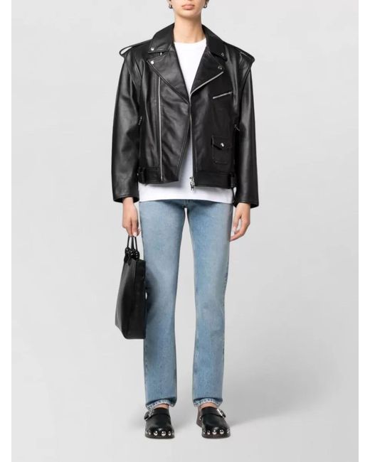 ARMARIUM Black Lambskin Biker Jacket Tone Hardware