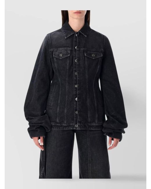 Jean Paul Gaultier Blue Tailored Denim Outerwear Chest Pockets