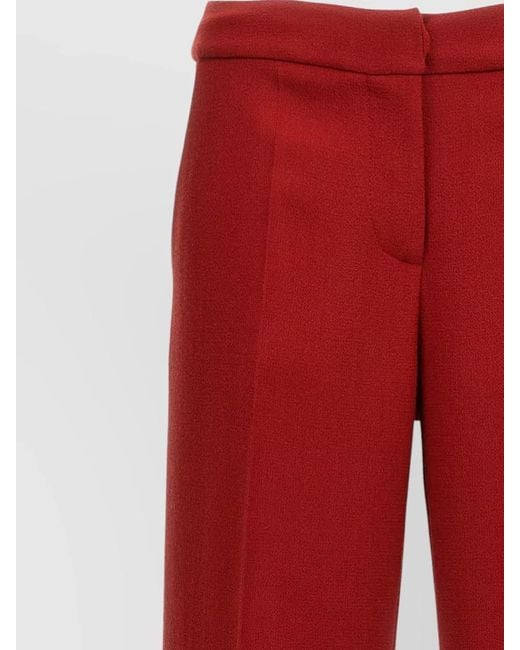 Gianluca Capannolo Red Valerie High Waist Wide Leg Pants